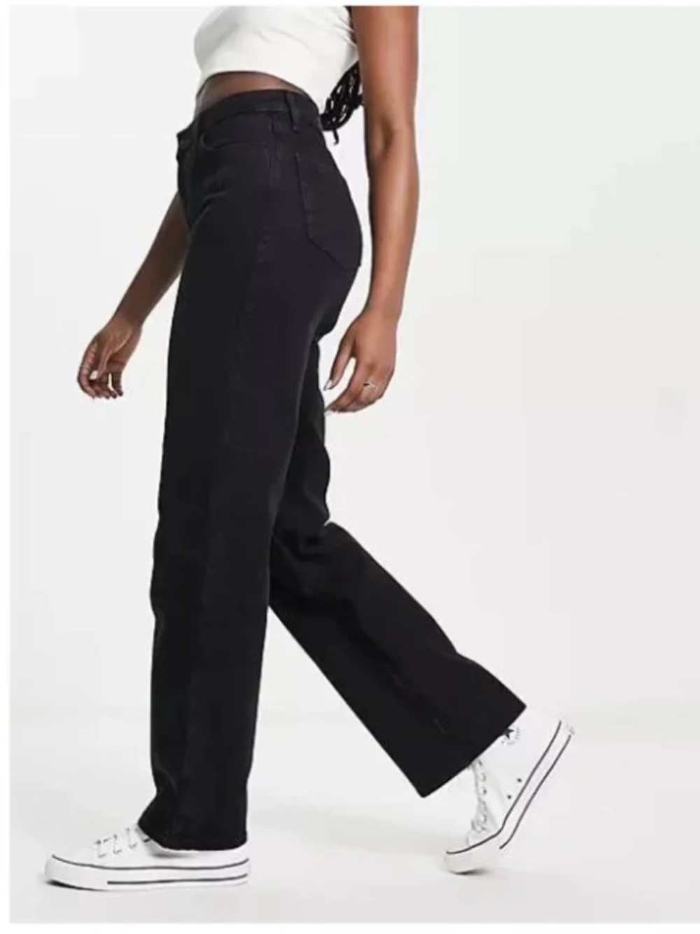 NWT Hollister Ultra High Rise Dad Jean - Washed Black
